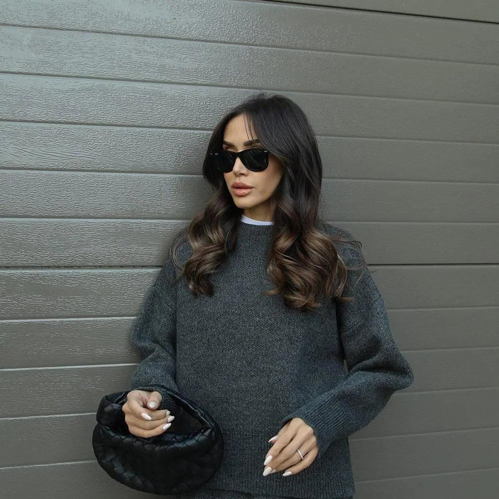 Nathalie - Varmt stickat höstset