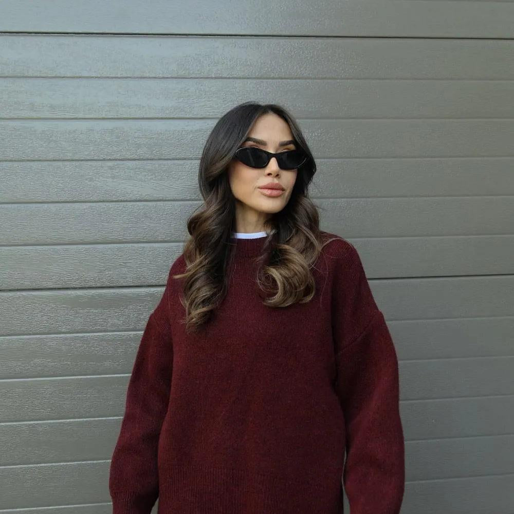 Nathalie - Varmt stickat höstset